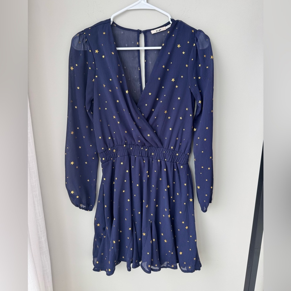 Miami Navy Dress with Gold Stars